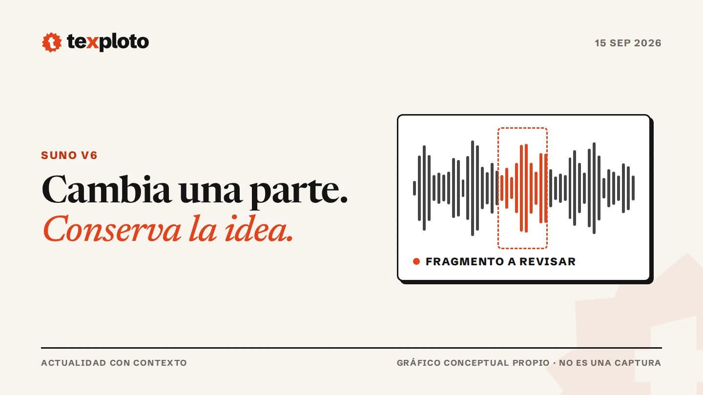Gráfico conceptual propio de Texploto: una forma de onda con un fragmento destacado para representar una edición musical localizada.